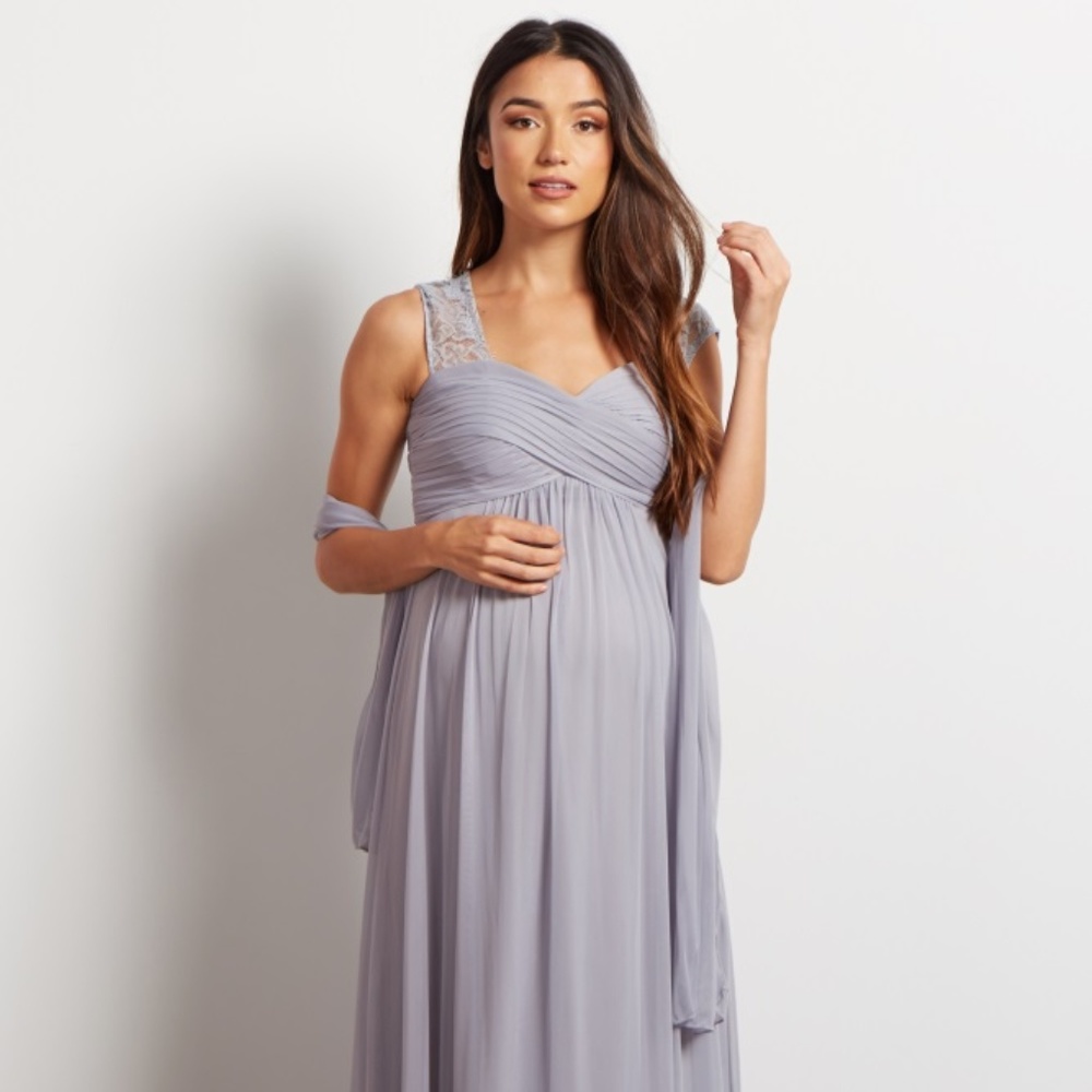 Pink Blush Maternity Evening Gown